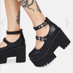 Dolls Kill | Rules of Love Platform Mary Janes